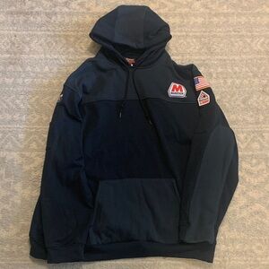 Navy Blue Bulwark FR Fleece Men's Hoodie